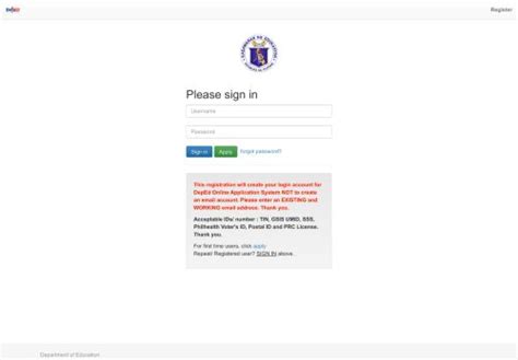 application.deped.gov.ph login|How to Register for DepEd Application System to get .